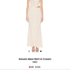 NBD revolve sanam maxi skirt in cream